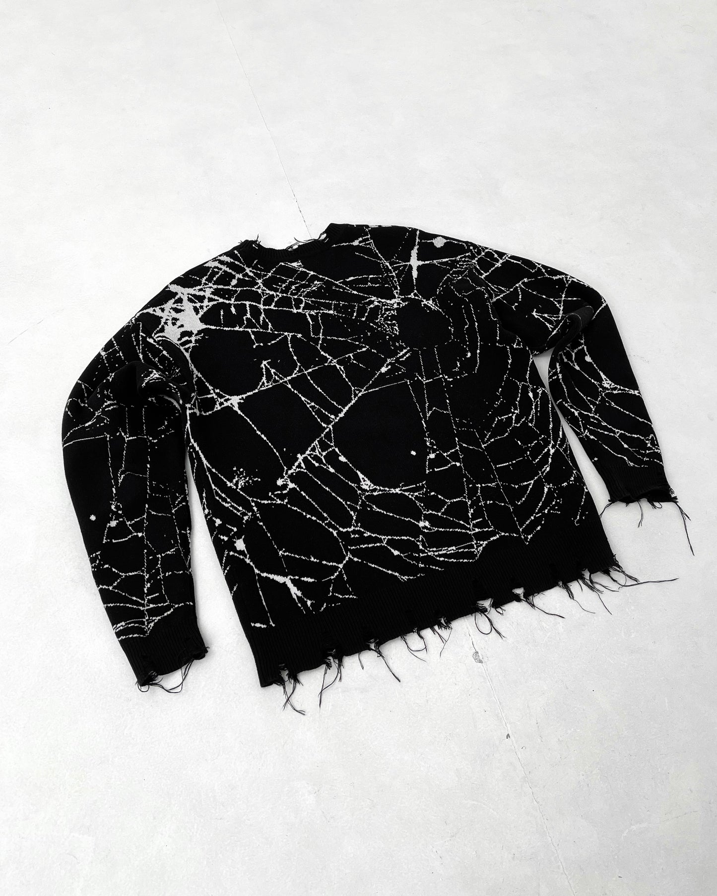 SPIDER WEB DISTRESSED JUMPER i